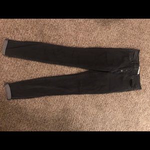 High waisted black skinny jeans